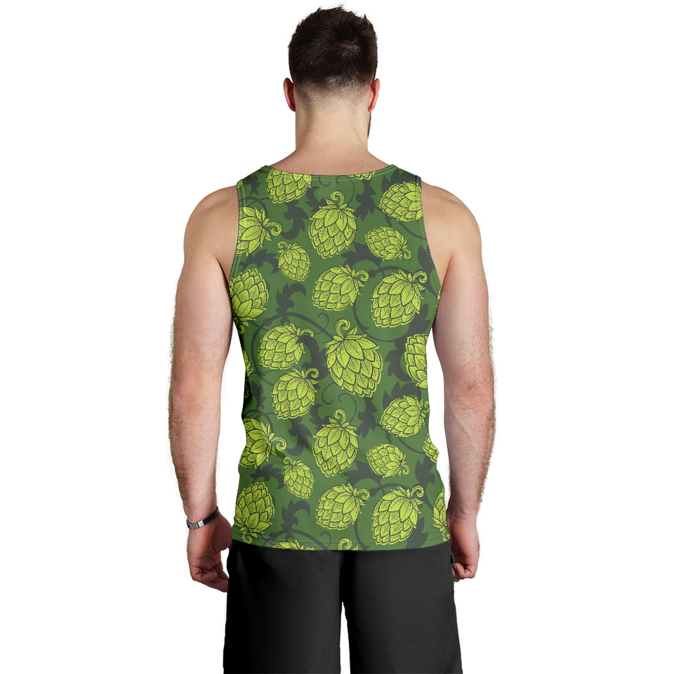 Hop pattern Hop cone background Men Tank Top