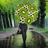 Kiwi Black Dot Background Umbrella