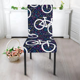 Bicycle Pattern Print Design 03 Dining Chair Slipcover