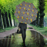 Cute Yellow Monkey Leaves Pattern Umbrella