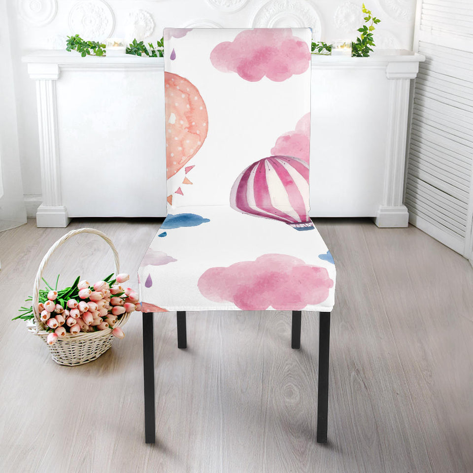 Watercolor Air Balloon Cloud Pattern Dining Chair Slipcover