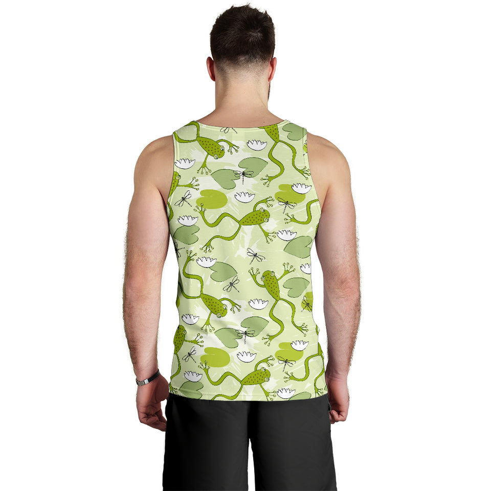 Cute frog dragonfly pattern Men Tank Top