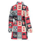 British Pattern Print Design 05 Women's Bathrobe