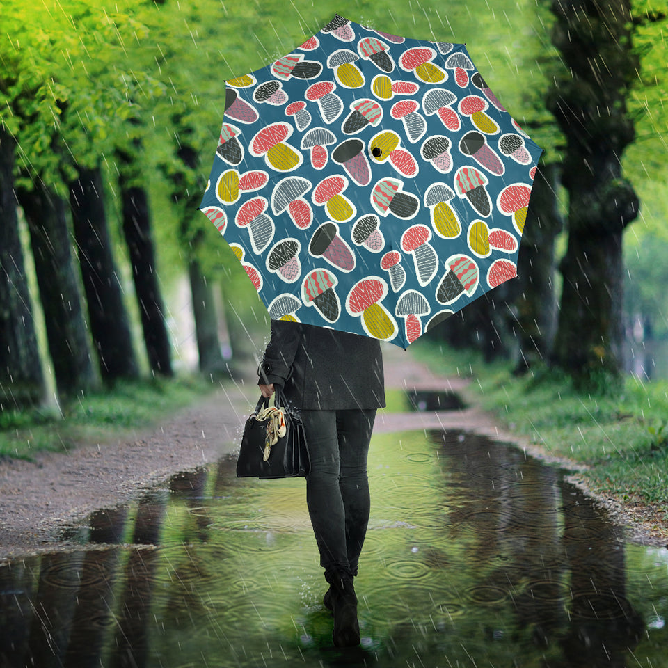 Colorful Mushroom Design Pattern Umbrella