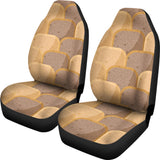 Bread Toast Pattern Print Design 04 Universal Fit Car Seat Covers