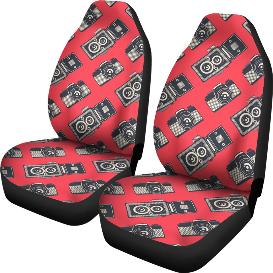 Camera Pattern Print Design 05 Universal Fit Car Seat Covers