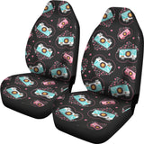 Camera Pattern Print Design 04 Universal Fit Car Seat Covers