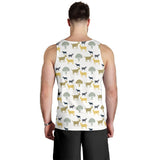 Silhouettes of goat and tree pattern Men Tank Top