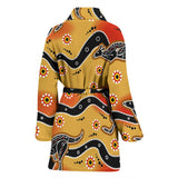 Kangaroo Australian Aboriginal Art Pattern Women'S Bathrobe