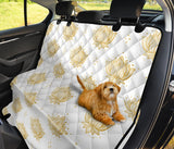 Gold Ornamental Lotue Waterlily Symbol Pattern Dog Car Seat Covers