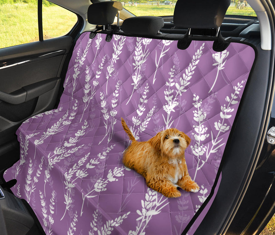 Lavender Flowers Purple Pattern Dog Car Seat Covers