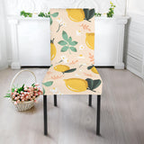 Lemon Flower Leave Pattern Dining Chair Slipcover