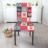 British Pattern Print Design 05 Dining Chair Slipcover