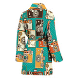 Camera Pattern Print Design 03 Women's Bathrobe