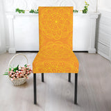 Orange Traditional Indian Element Pattern Dining Chair Slipcover
