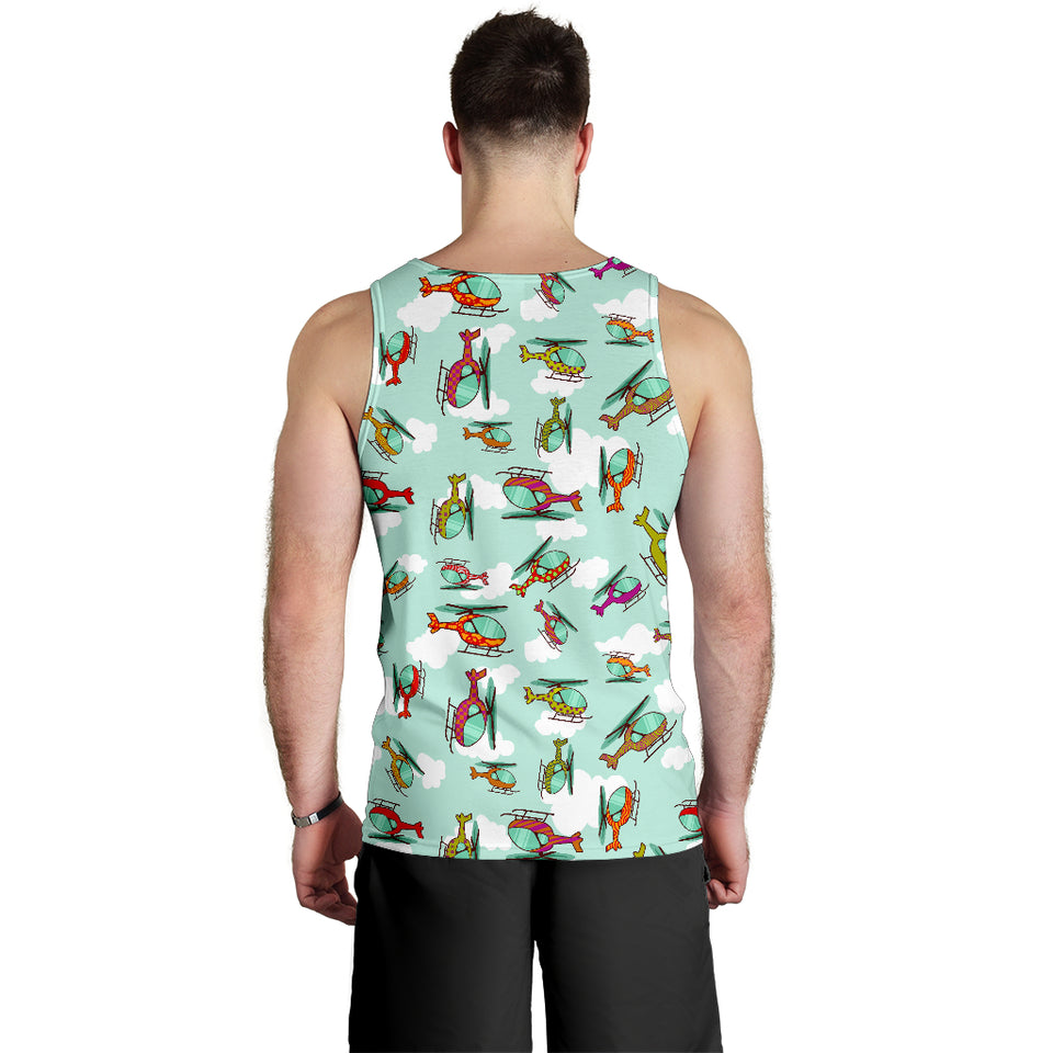 Helicopter design pattern Men Tank Top