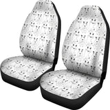 Bull Terrier Pattern Print Design 02 Universal Fit Car Seat Covers