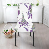 Lavender Flower Design Pattern Dining Chair Slipcover