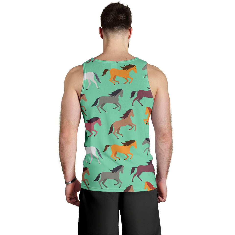 Colorful horses pattern Men Tank Top