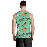 Colorful horses pattern Men Tank Top