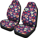 British Pattern Print Design 02 Universal Fit Car Seat Covers