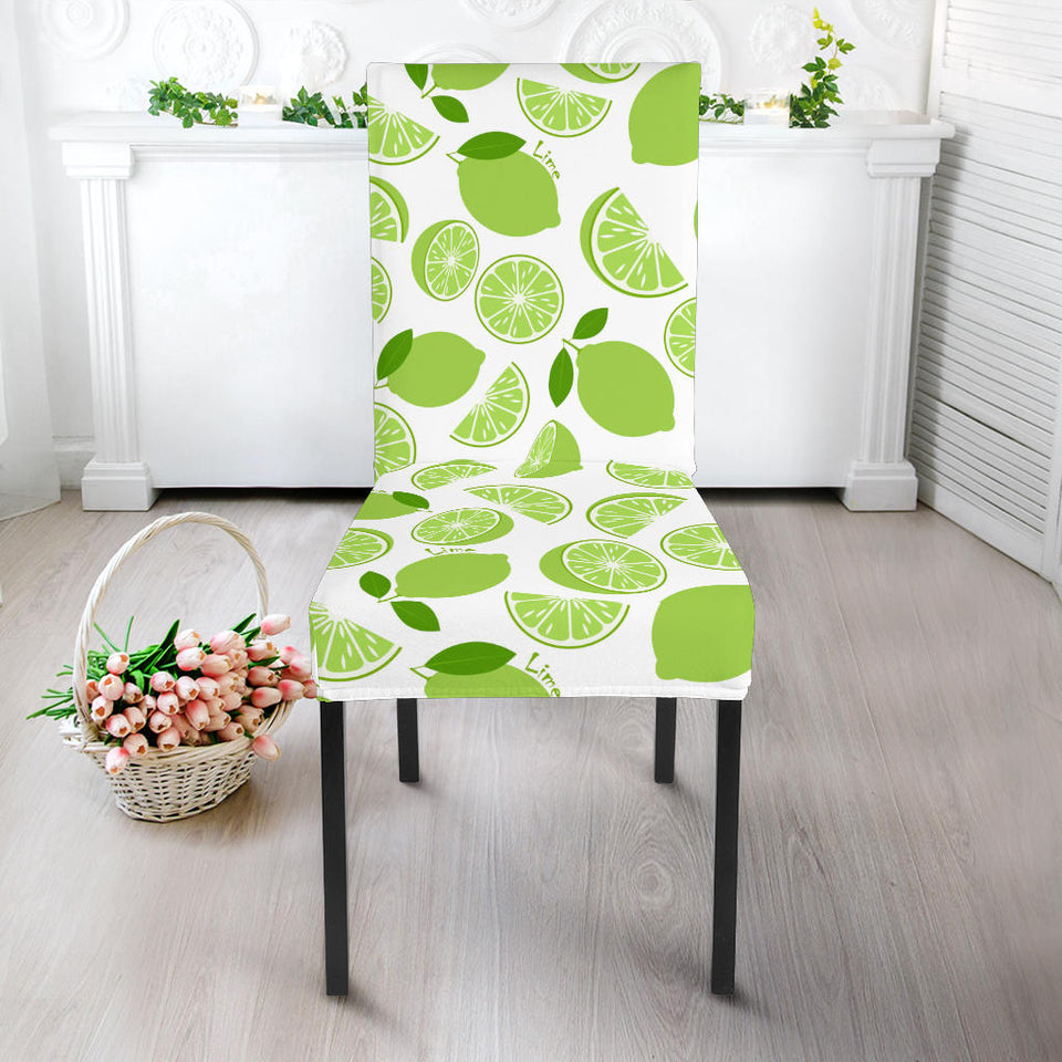 Lime Design Pattern Dining Chair Slipcover