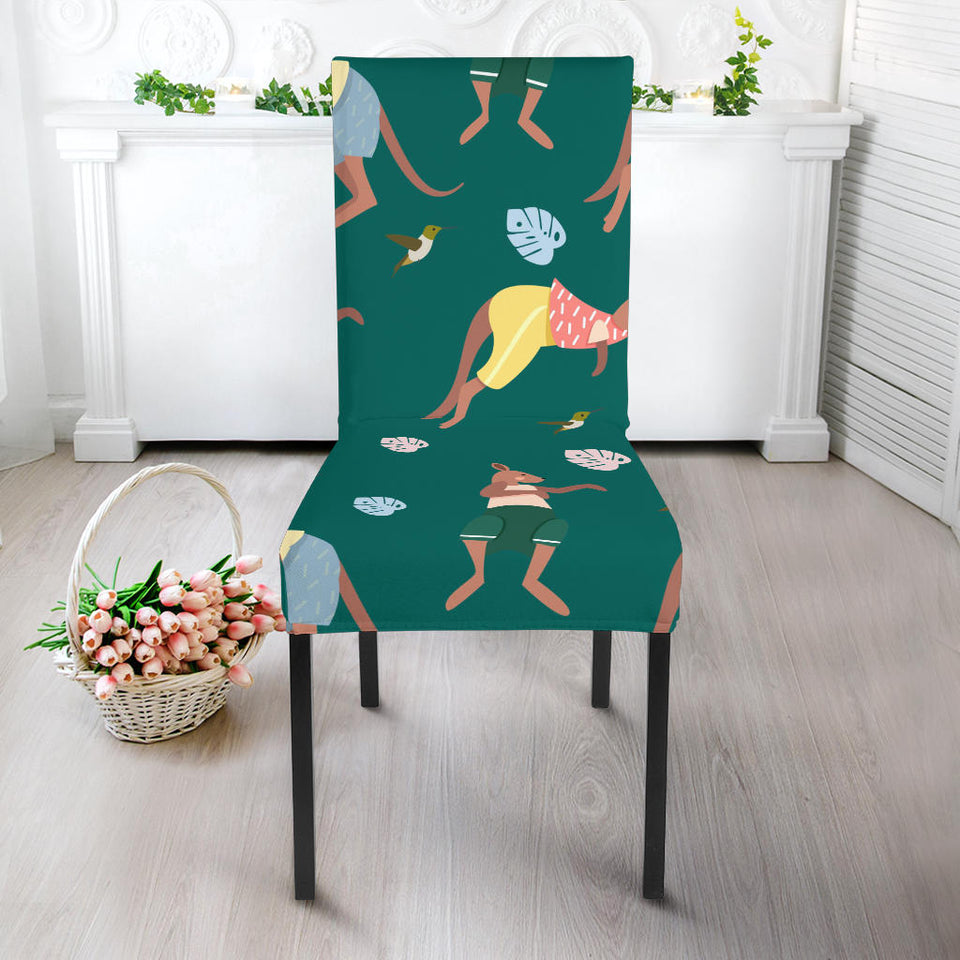 Kangaroo Leaves Pattern Dining Chair Slipcover