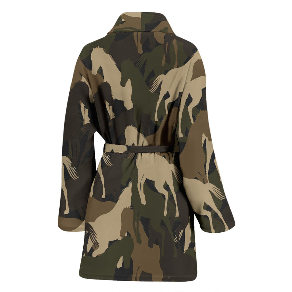 Horse Camo Camouflage Pattern Women'S Bathrobe