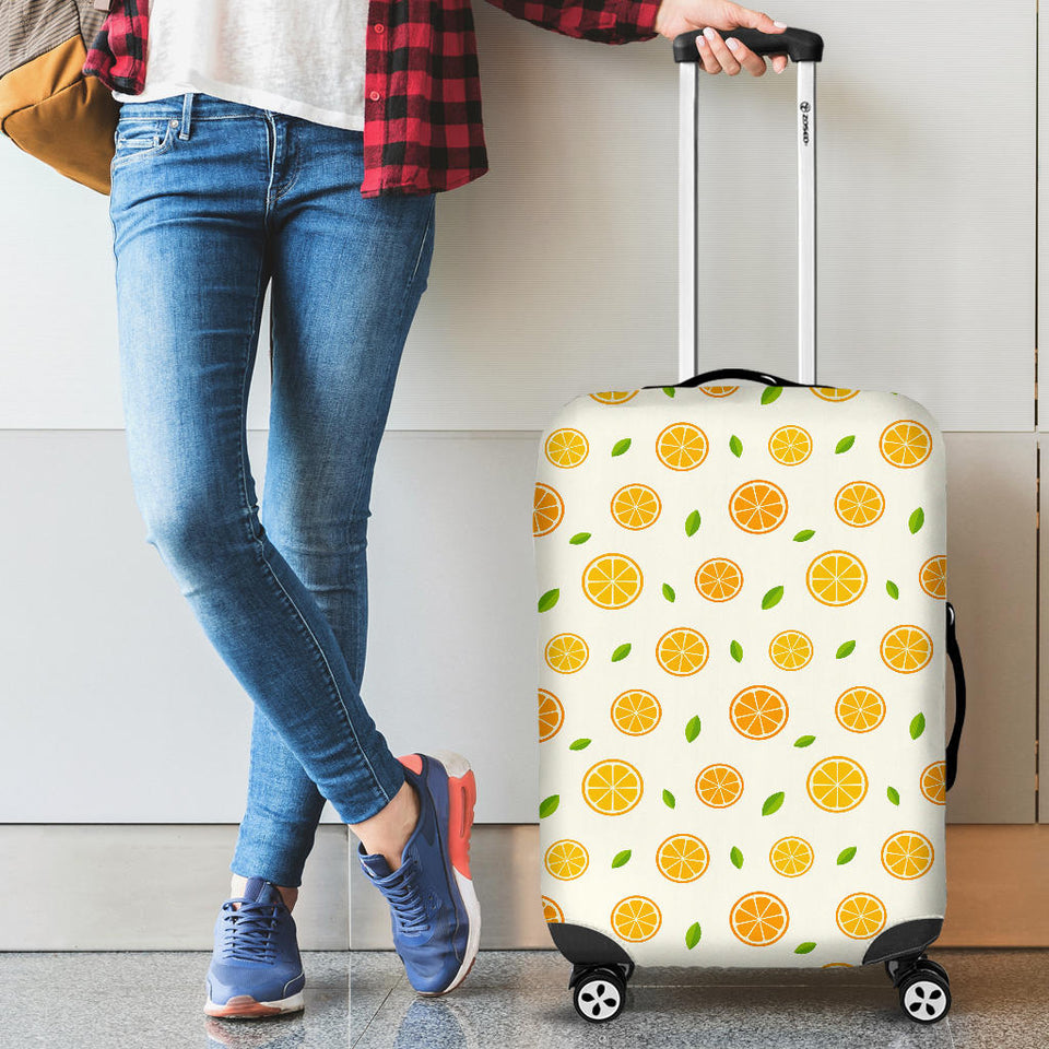 Oranges Leaves Pattern Luggage Covers