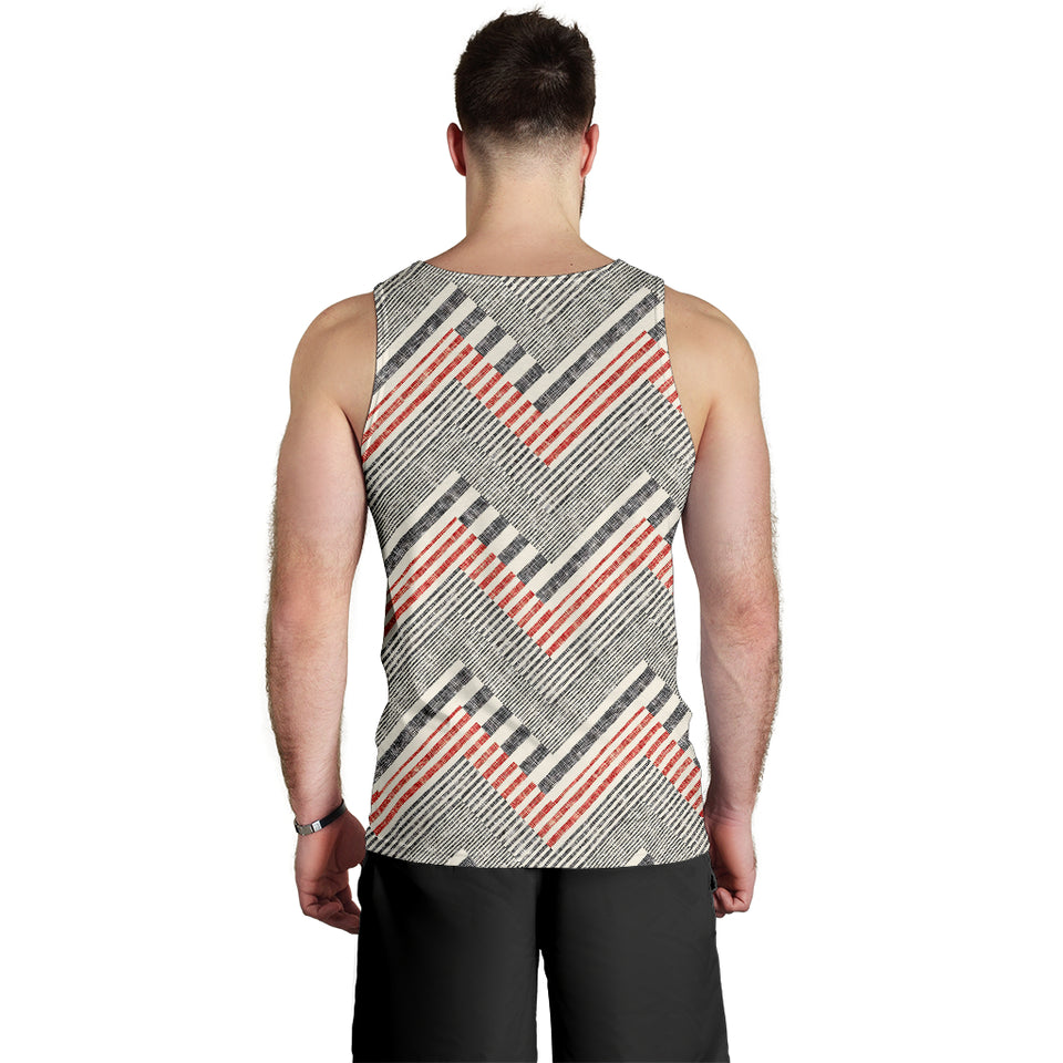 zigzag chevron striped pattern Men Tank Top