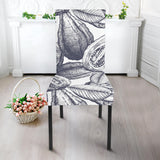Guava Tropical Hand Drawn Pattern Dining Chair Slipcover