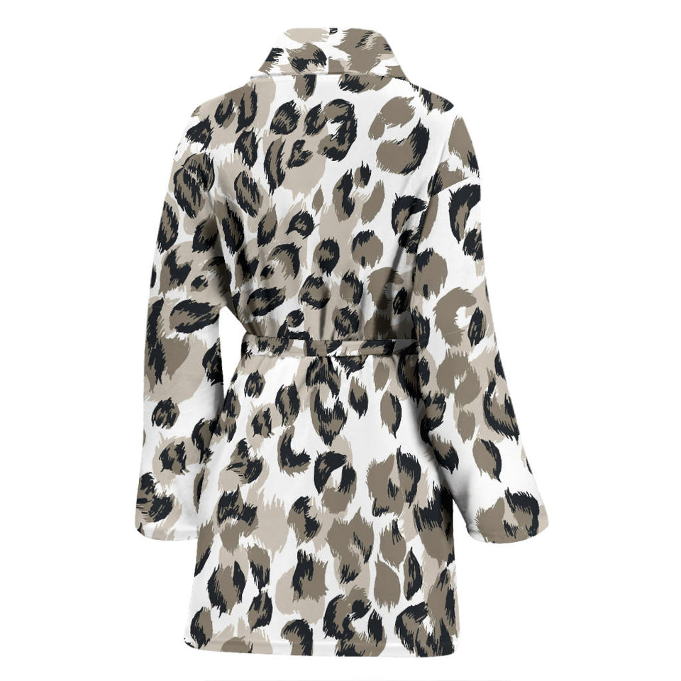Leopard Skin Print Pattern Women'S Bathrobe