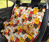 Colorful Maneki Neko Lucky Cat Pattern Dog Car Seat Covers