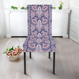 Indian Batik Style Pattern Dining Chair Slipcover