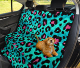 Green Leopard Skin Print Pattern Dog Car Seat Covers