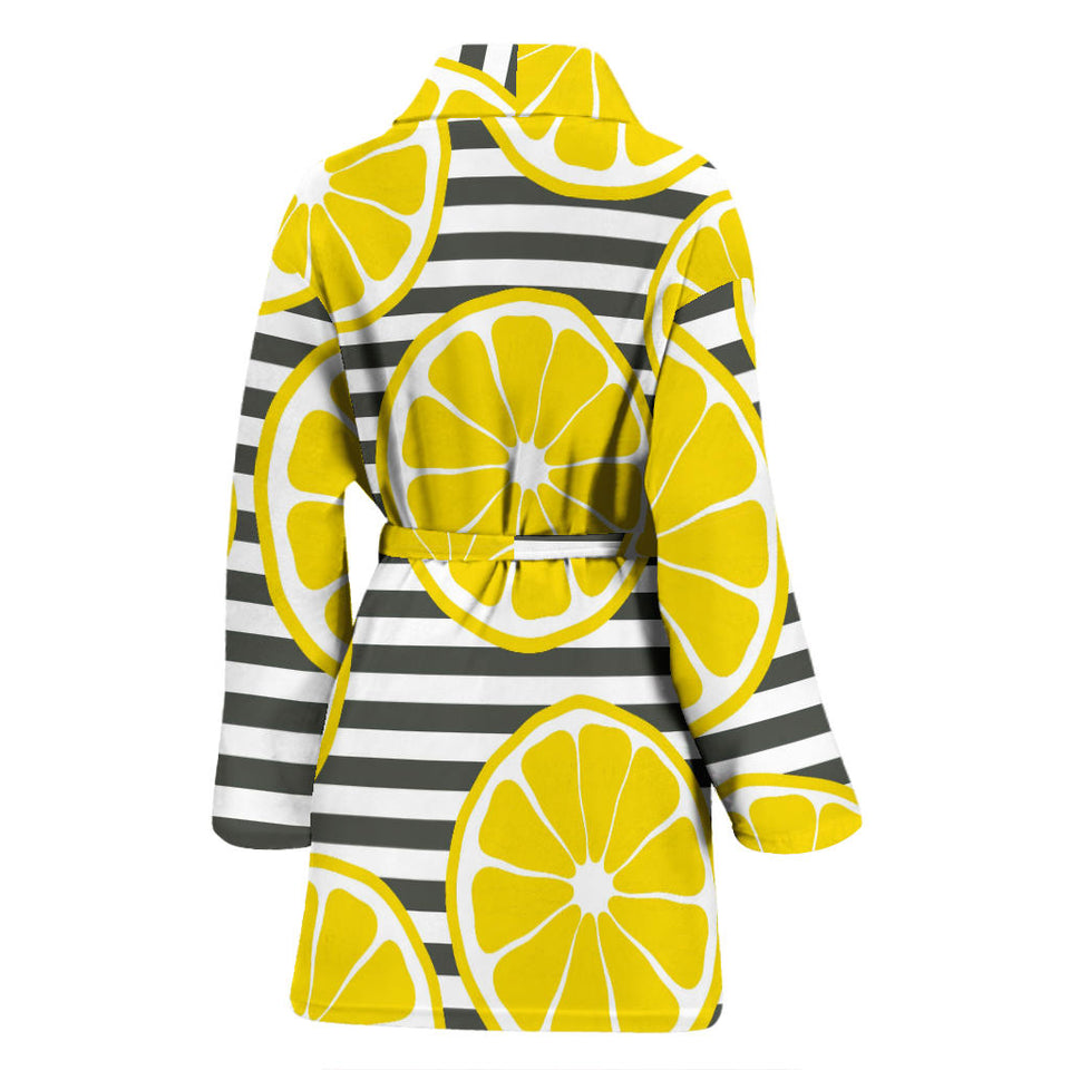 Slice Of Lemon Design Pattern Women'S Bathrobe