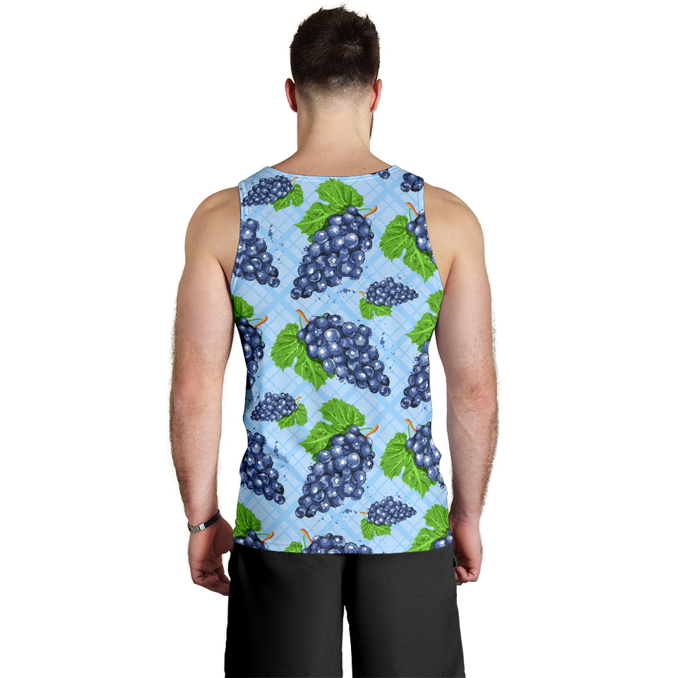 Watercolor grape pattern Men Tank Top