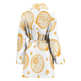 Hand Drawn Onion Pattern Women'S Bathrobe