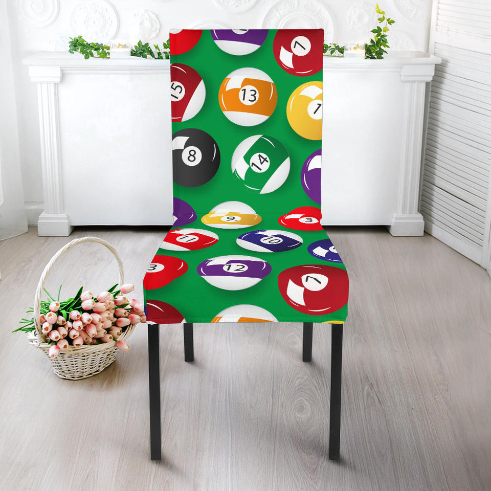 Billiard Ball Pattern Print Design 02 Dining Chair Slipcover