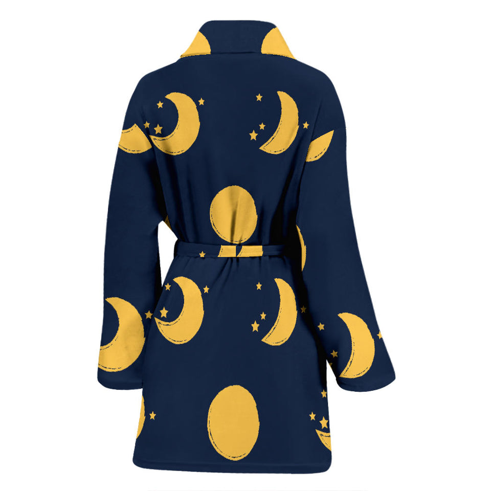 Moon Star Pattern Women'S Bathrobe