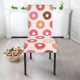 Colorful Donut Pattern Dining Chair Slipcover