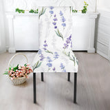 Hand Painting Watercolor Lavender Dining Chair Slipcover