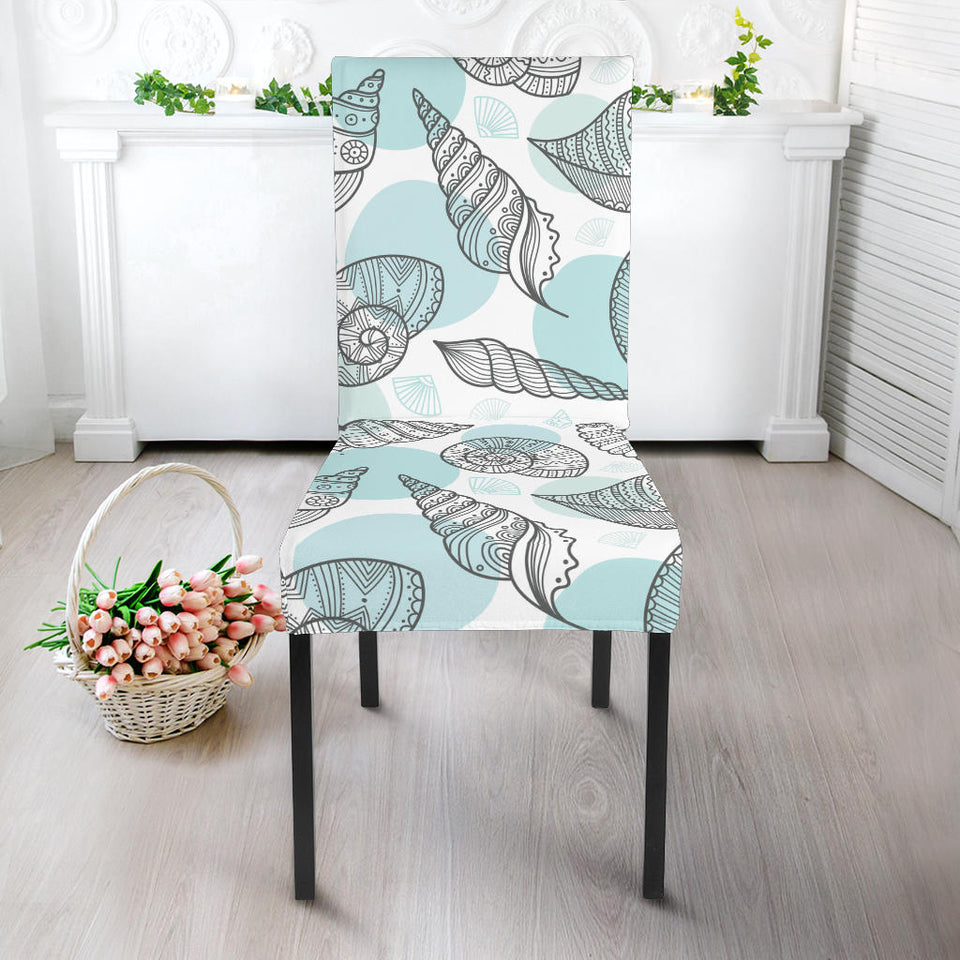 Shell Polynesian Tribal  Dining Chair Slipcover