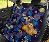 Blue Japanese Pattern Cloud Wave Flower Dog Car Seat Covers
