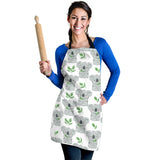 Hand Drawn Koala Leaves Pattern Adjustable Apron