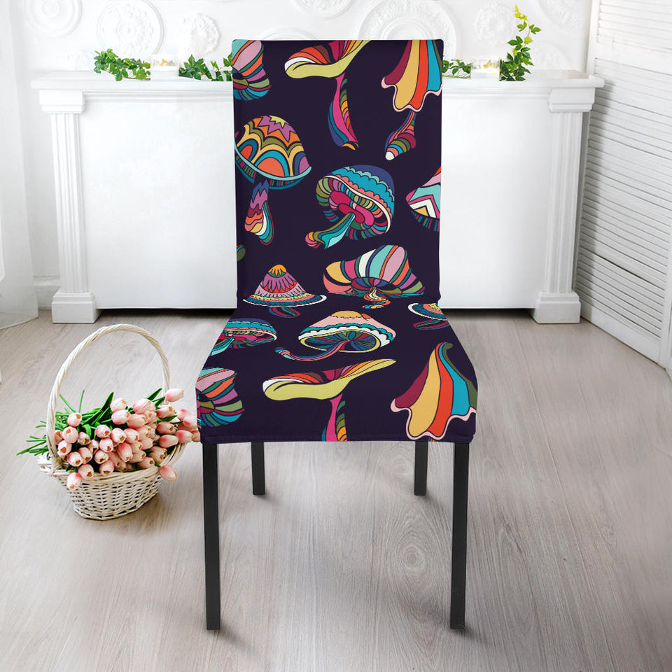 Colorful Mushroom Pattern Dining Chair Slipcover