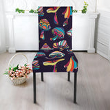 Colorful Mushroom Pattern Dining Chair Slipcover