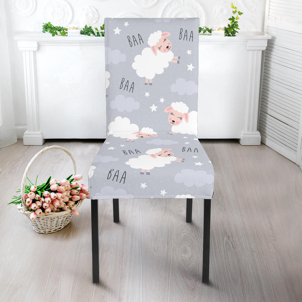 Sweet Dreams Sheep Pattern Dining Chair Slipcover