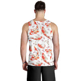 Watercolor Koi Fish Carp Fish pattern Men Tank Top