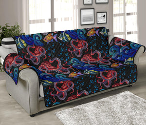 Octopus sea wave tropical fishe pattern Sofa Cover Protector